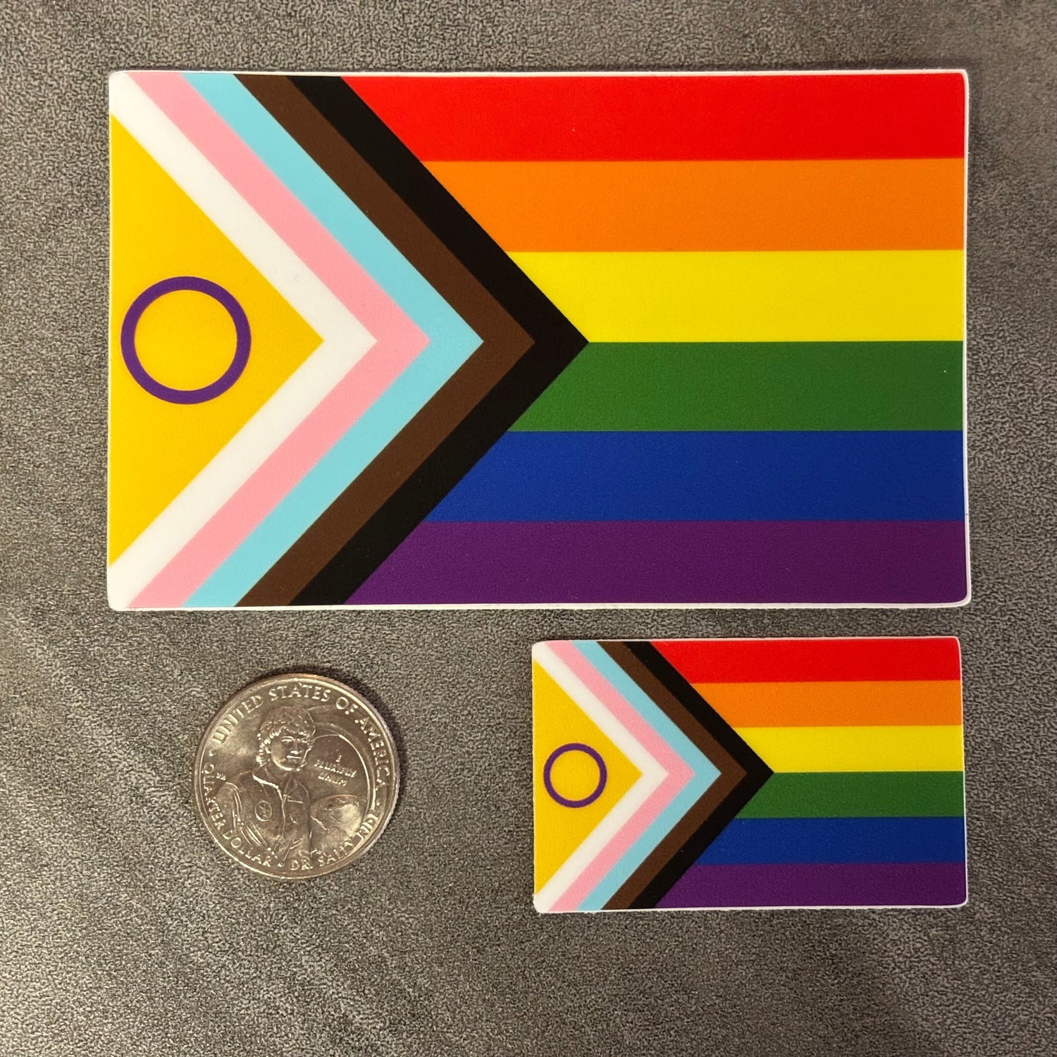 Inclusive Progress Pride Flag Vinyl Sticker