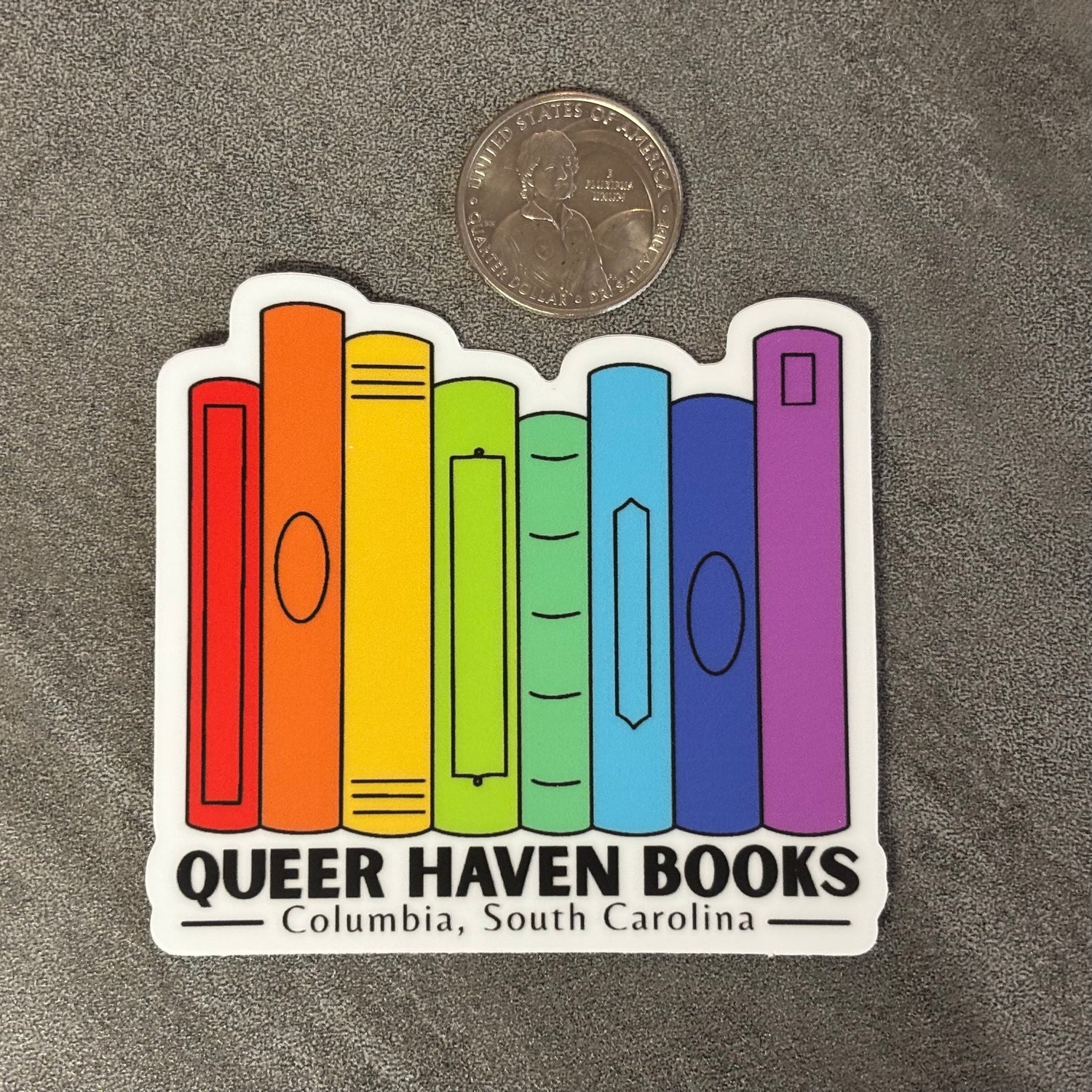 Queer Haven Books Bookshelf Sticker