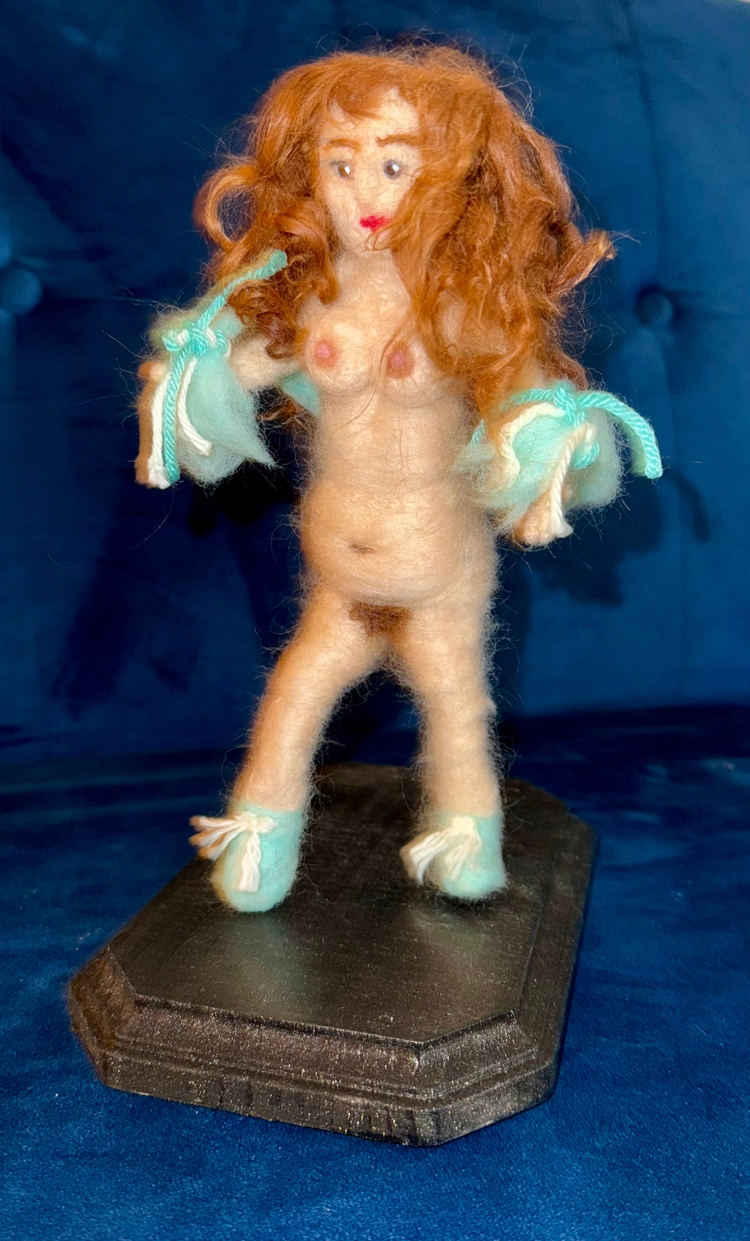 Standing Naked Woman Felt Figure