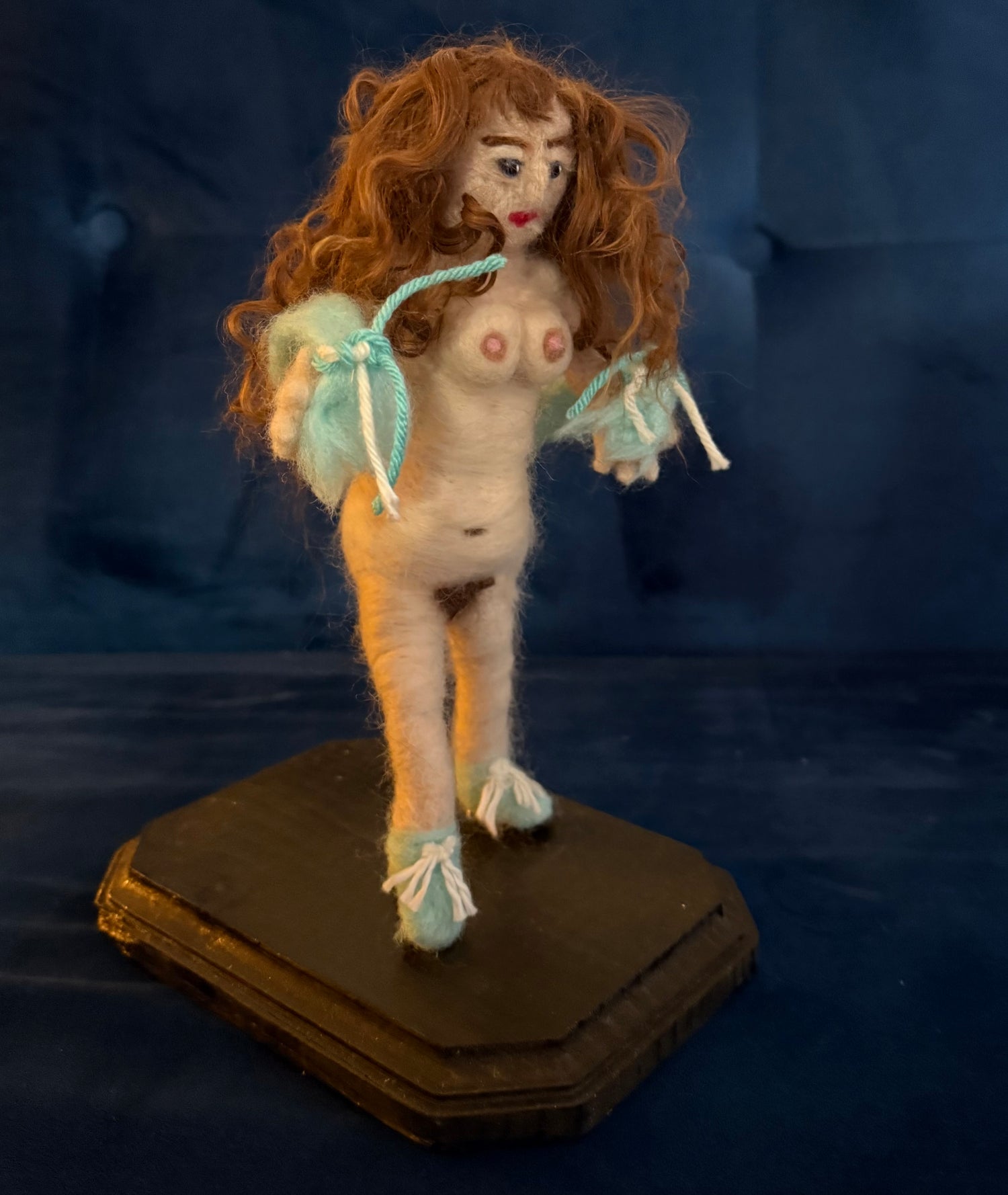 Standing Naked Woman Felt Figure
