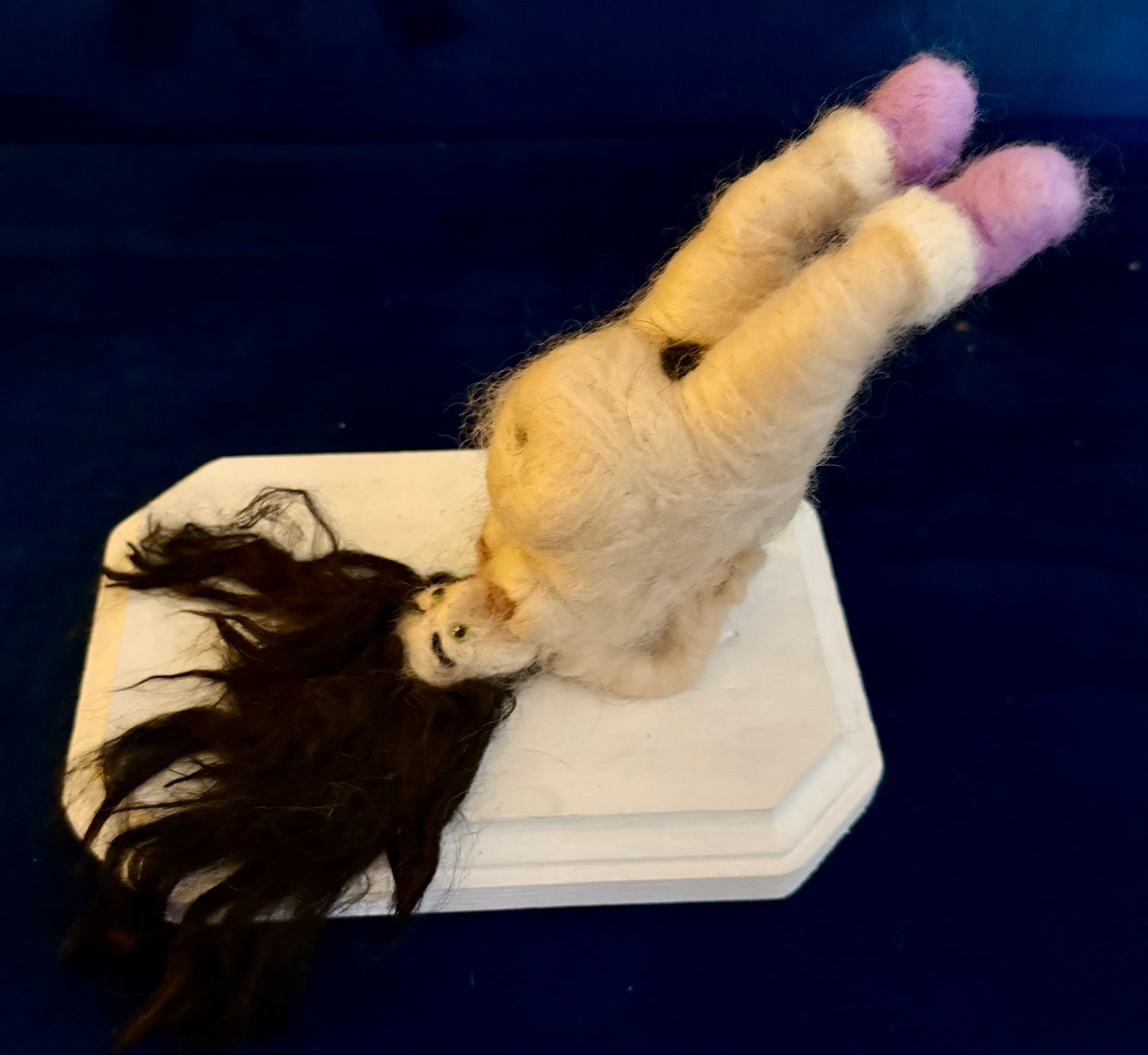 Laying Down Naked Woman Felt Figure