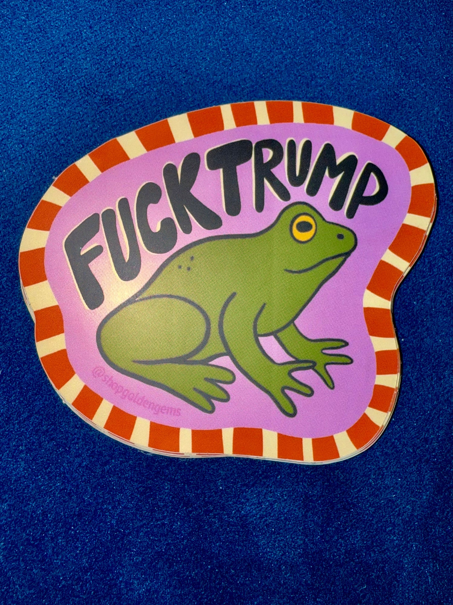 Fuck Trump Frog Sticker