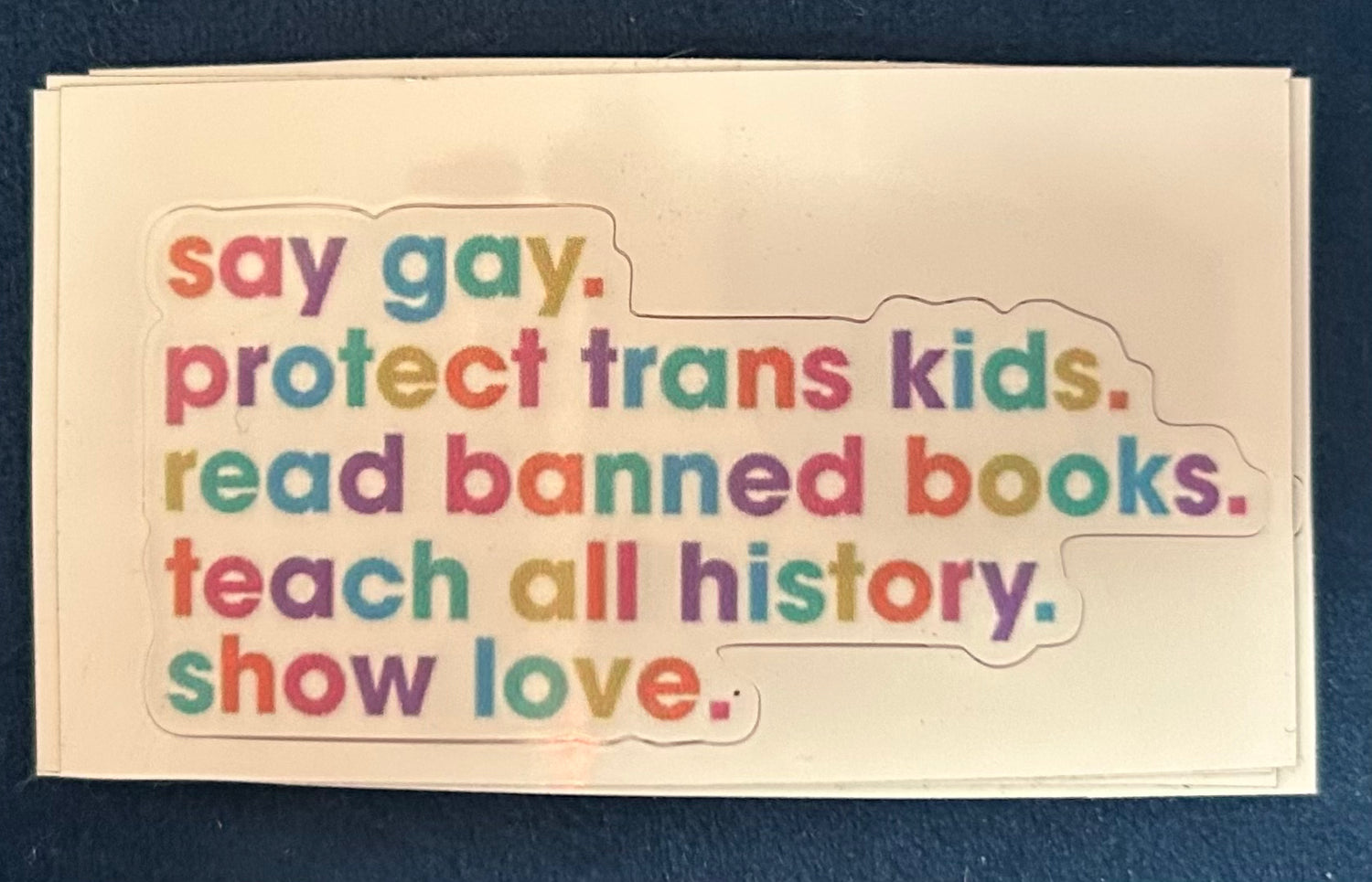 Say Gay White Sticker