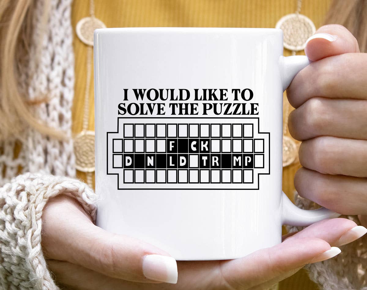 Solve The Puzzle F*ck Trump Coffee Mug