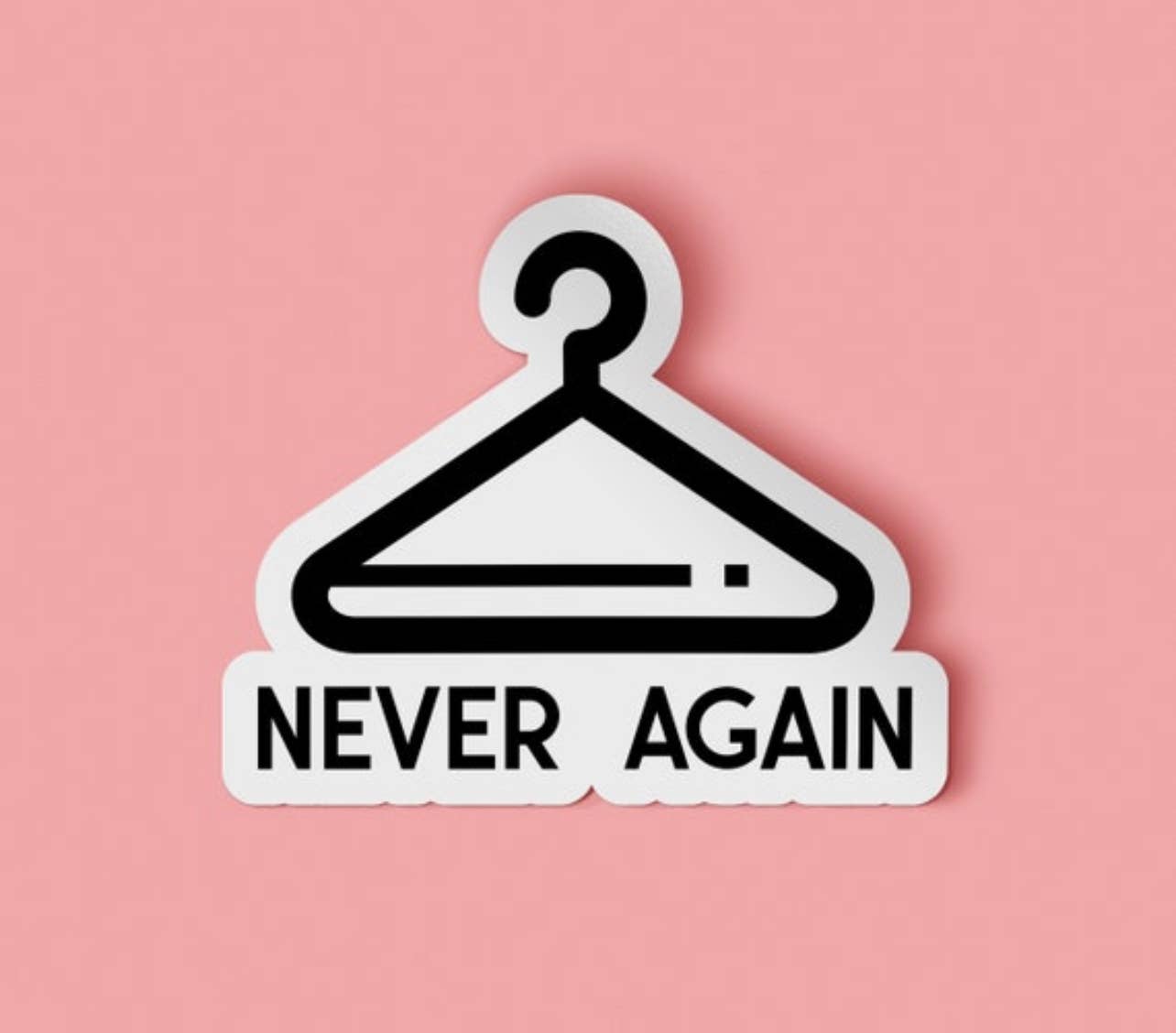 Never Again Coat Hanger Pro-Choice  Sticker