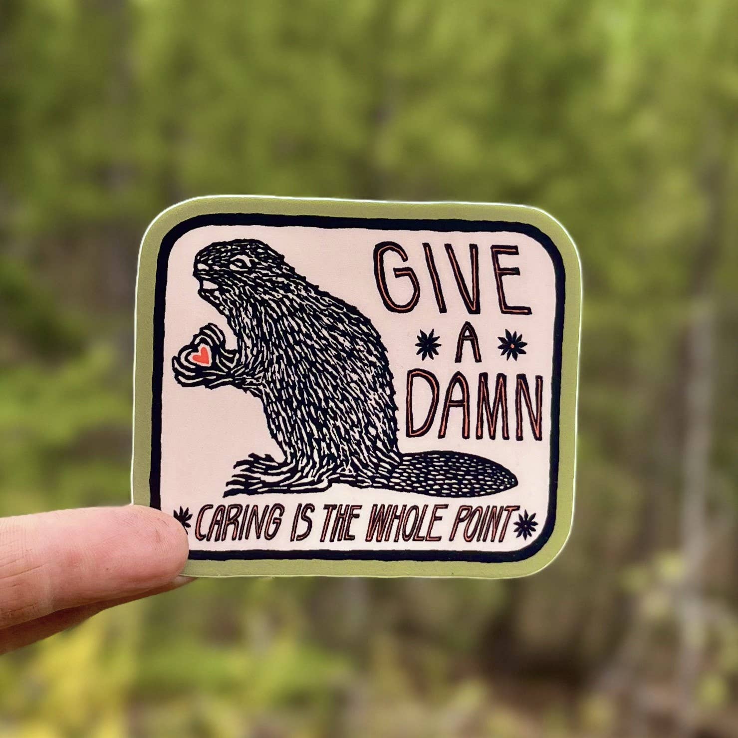 Give a Damn Beaver Sticker