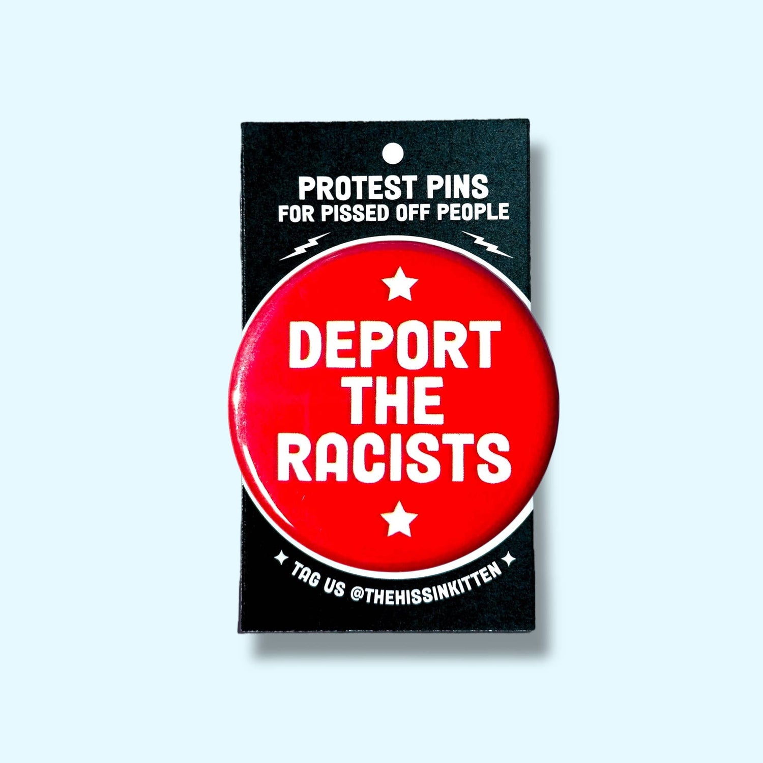 DEPORT THE RACISTS Pin