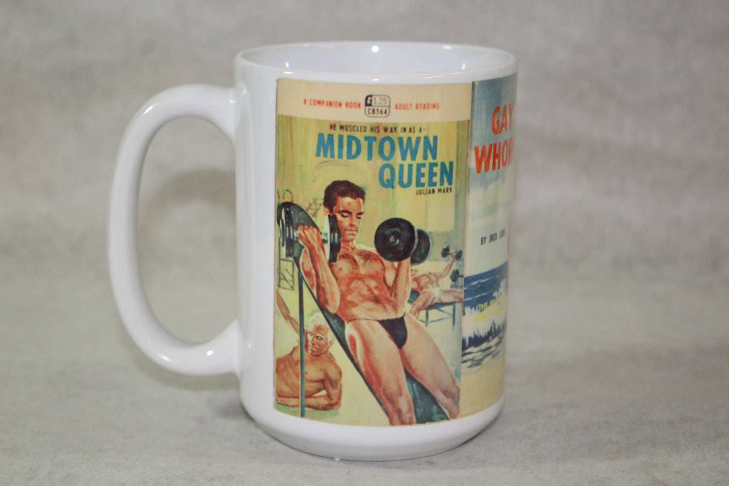 Retro Gay Pulp Fiction Ceramic Coffee Mug