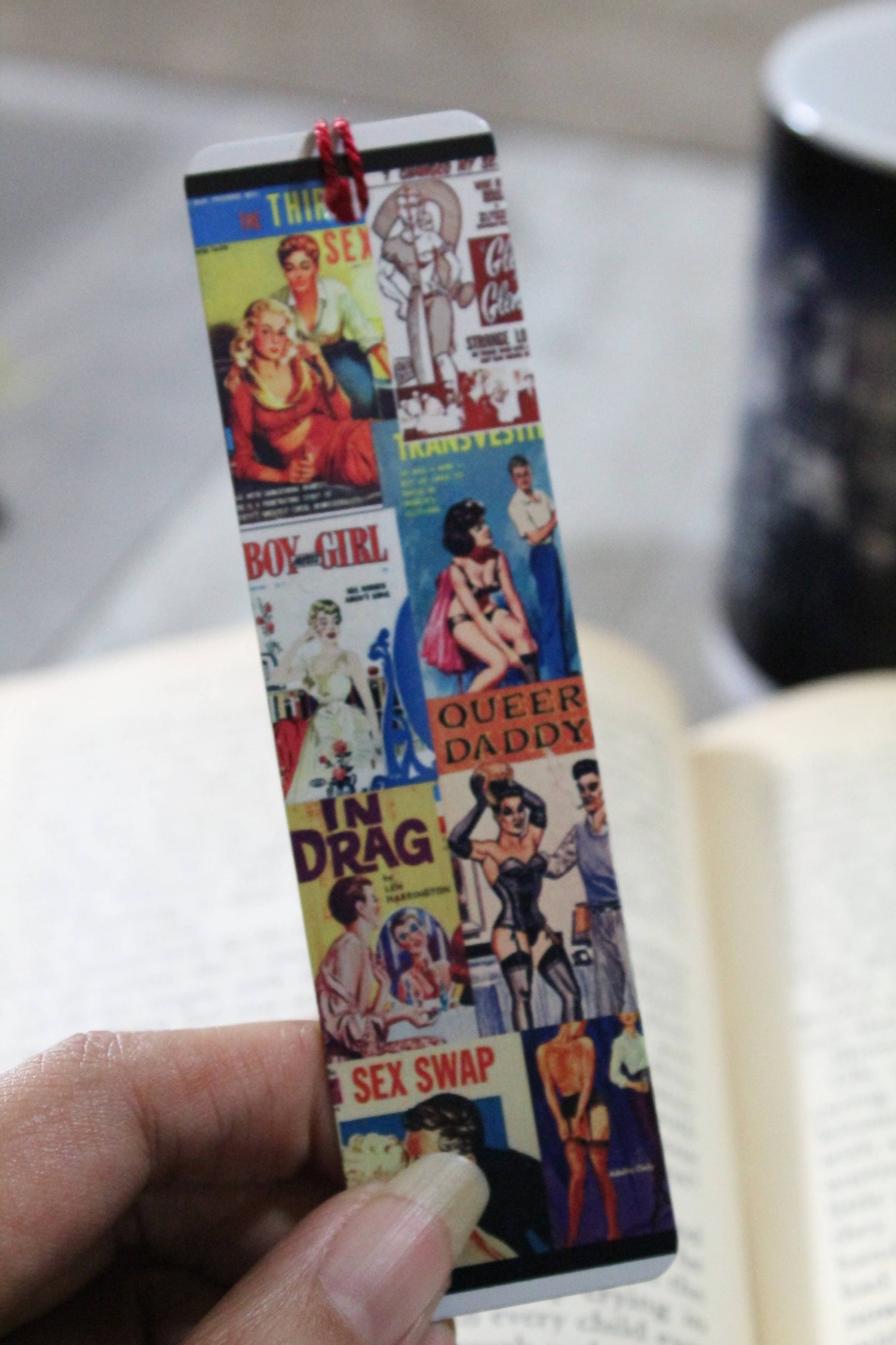 Vintage Gay Pulp Fiction Book Covers Metal Bookmark
