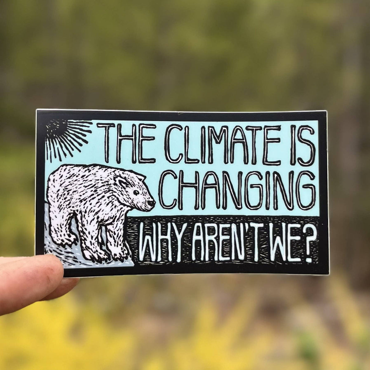 Polar Bear Climate Change Sticker | matte vinyl sticker
