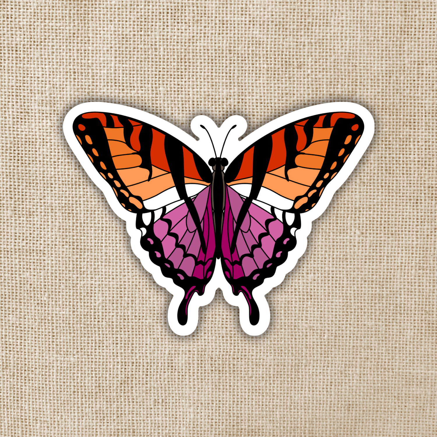 Lesbian Pride Butterfly Sticker