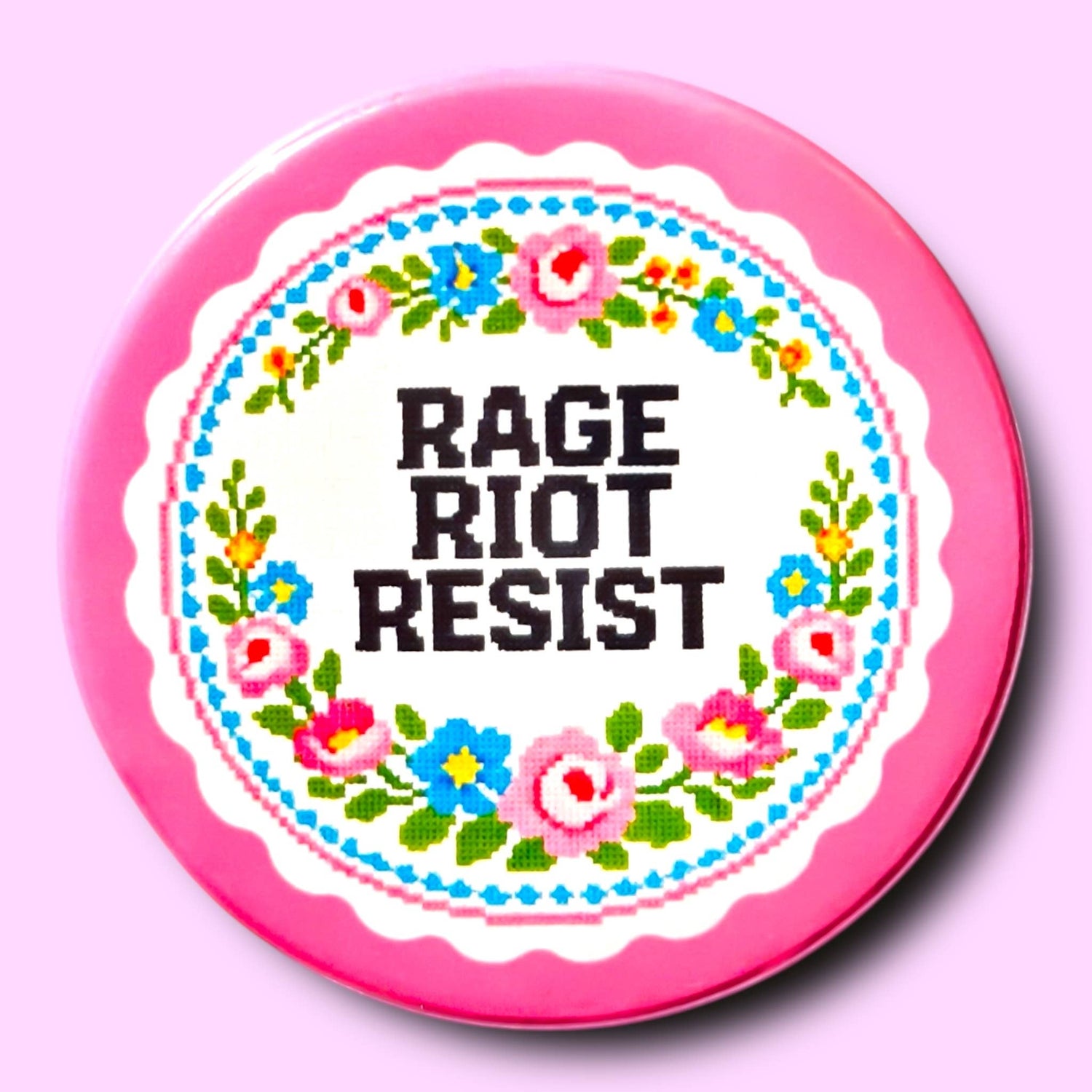 RAGE RIOT RESIST Pin