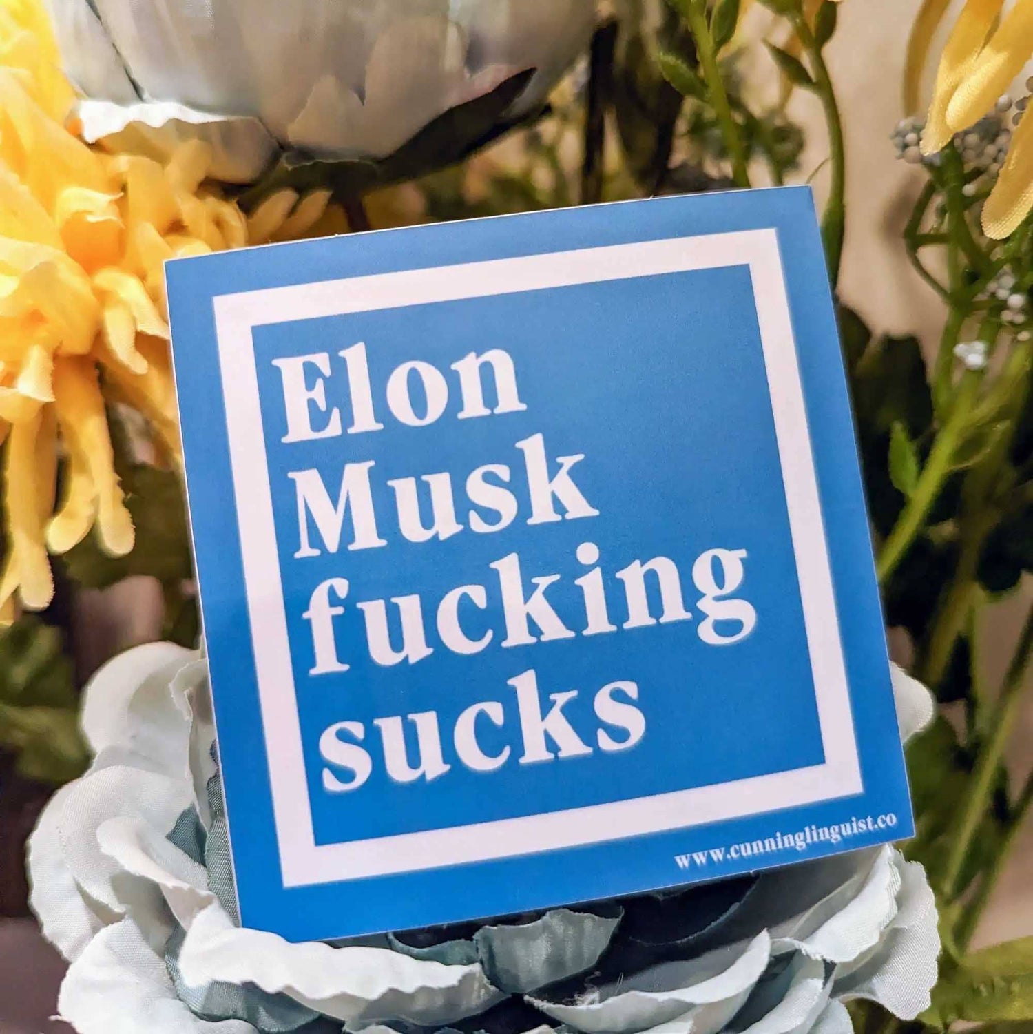 Elon Musk F*cking Sucks Sticker