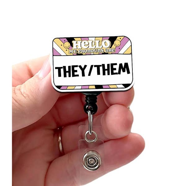 They/Them Preferred Pronouns Badge Reel