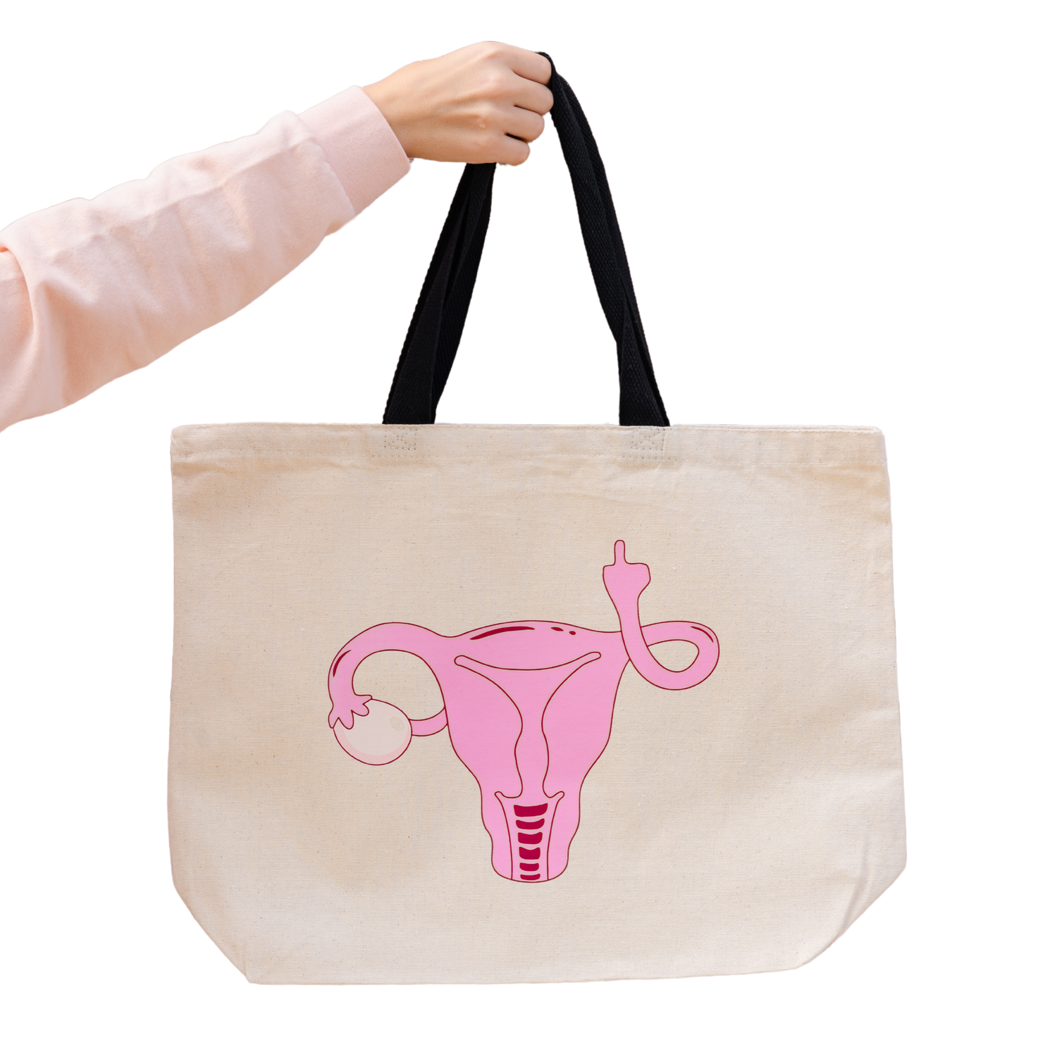 Tote: Angry Uterus Pro-Choice Feminist Bag for Women's Right