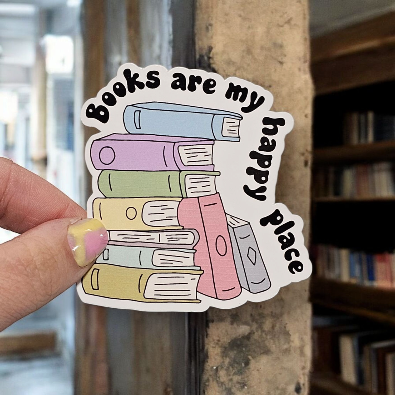 Books Are My Happy Place Sticker