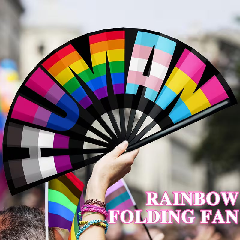 Pride Flags Human Hand Fan