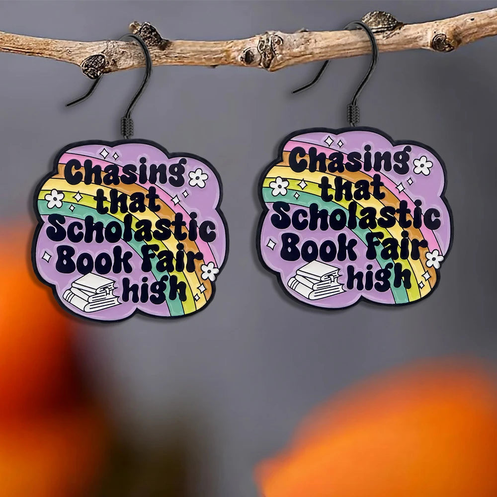Chasing That Scholastic Book Fair High Earrings