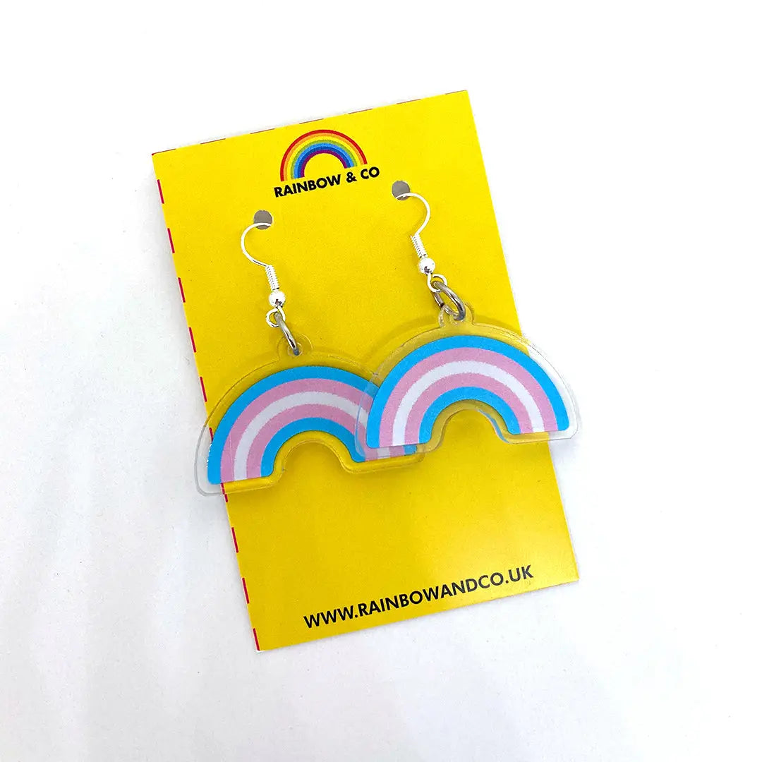 Transgender Rainbow Pride Earrings