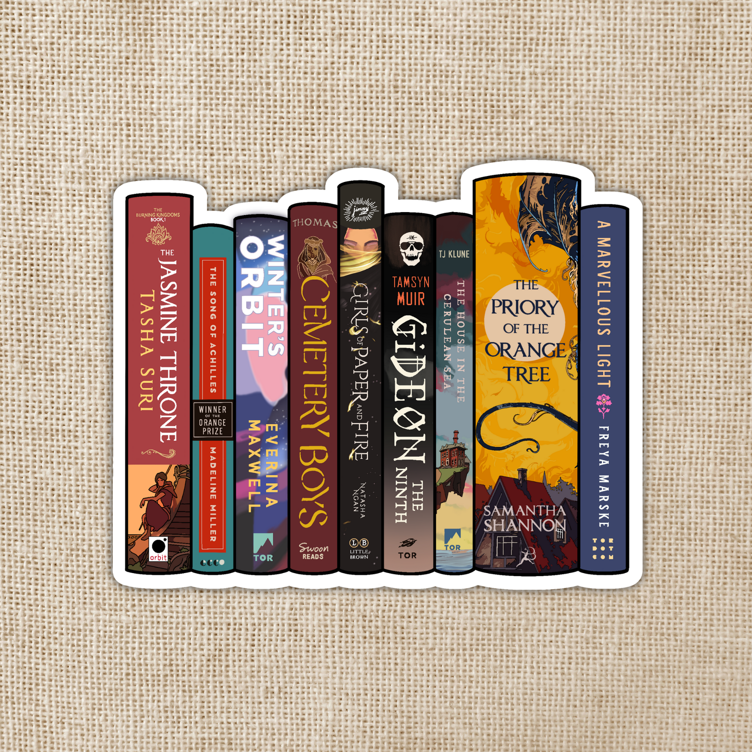 LGBTQ+ Fantasy Book Stack Sticker