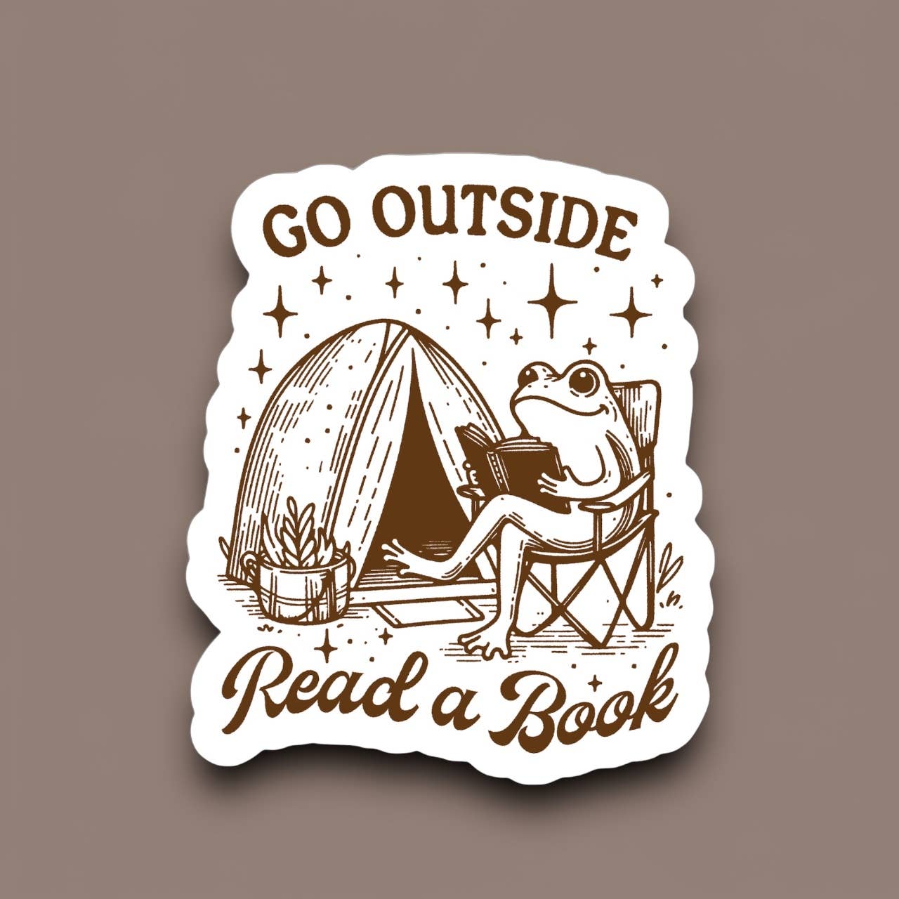 Go Outside Read a Book Sticker