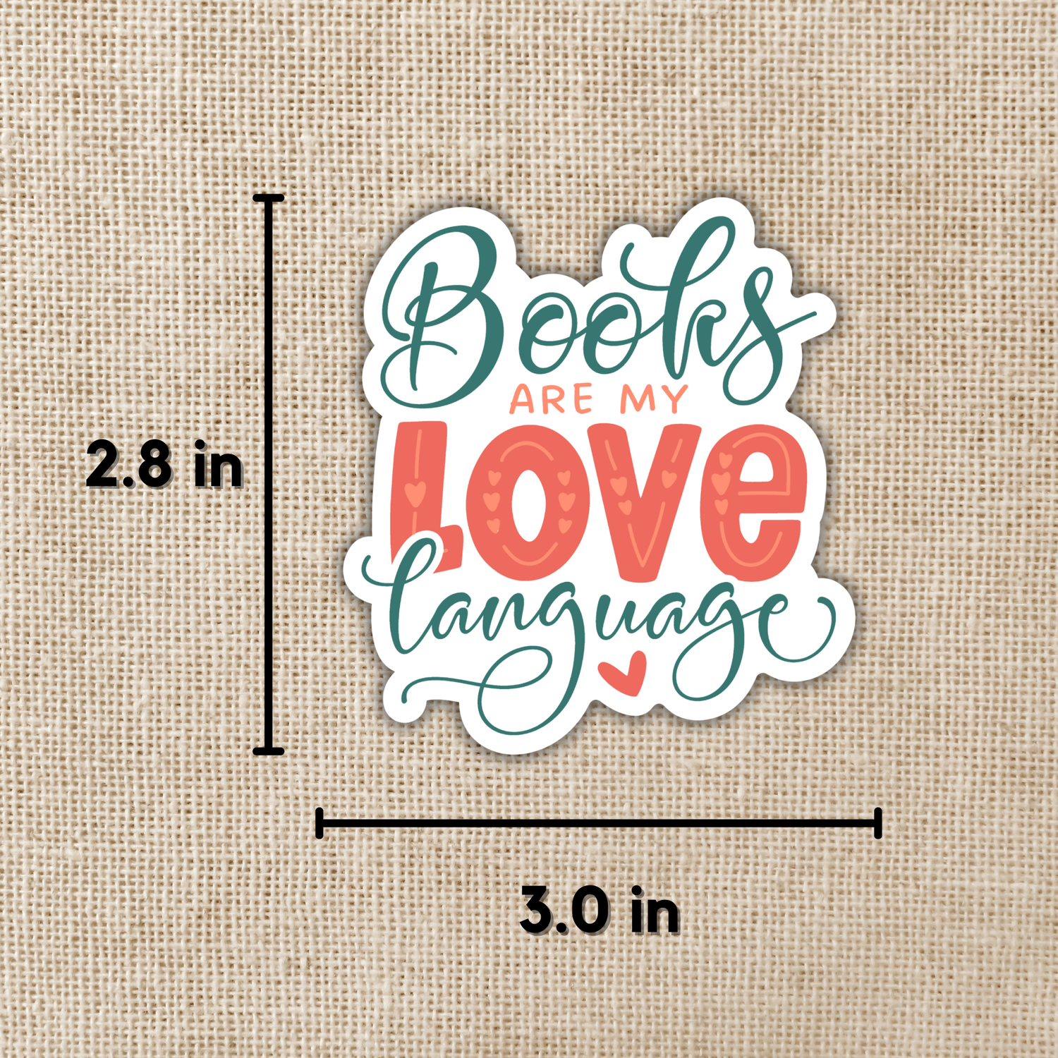 Books Are My Love Language Sticker