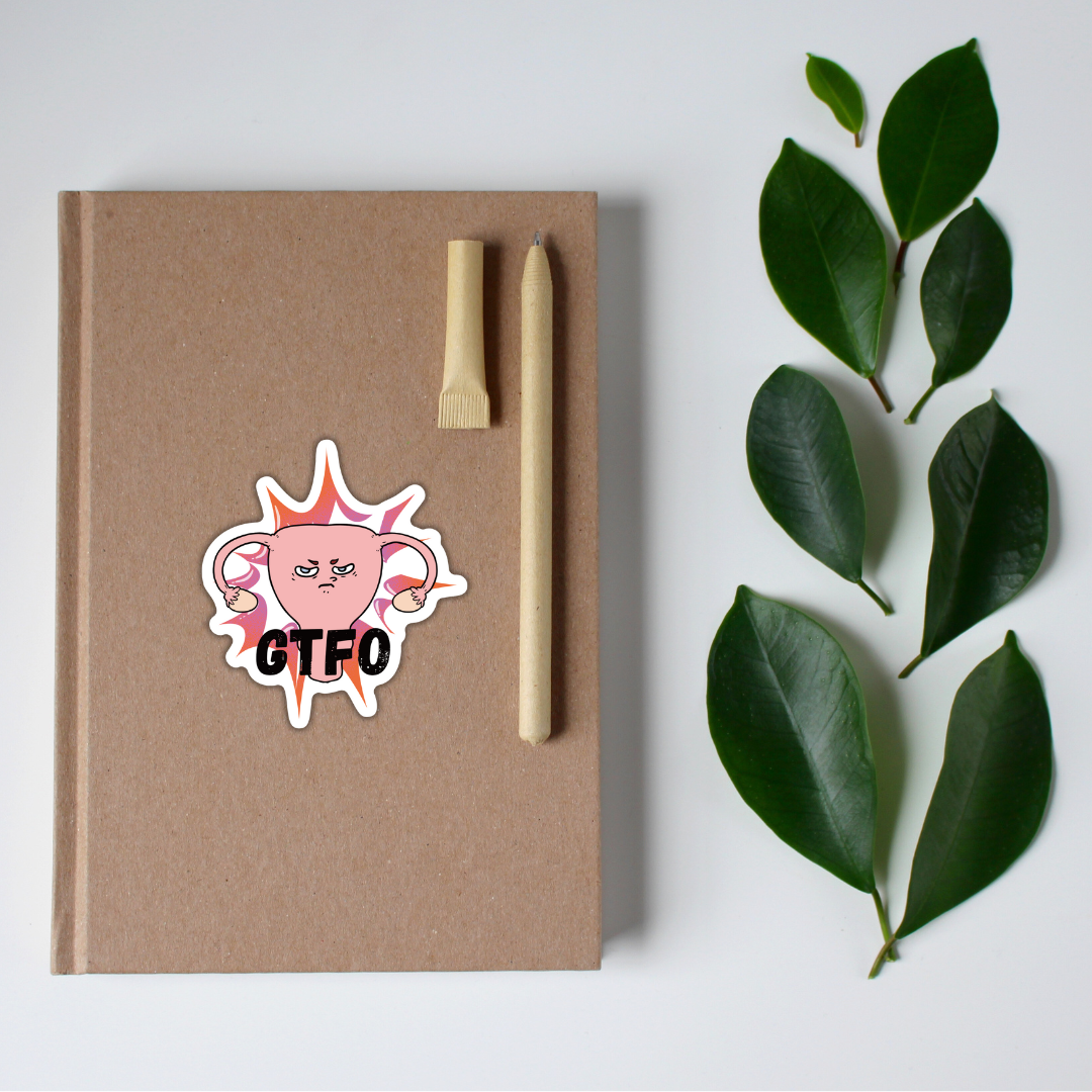 GTFO Uterus Pro-Choice Glossy Finish Sticker