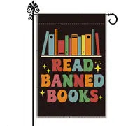 Read Banned Books Garden Flags