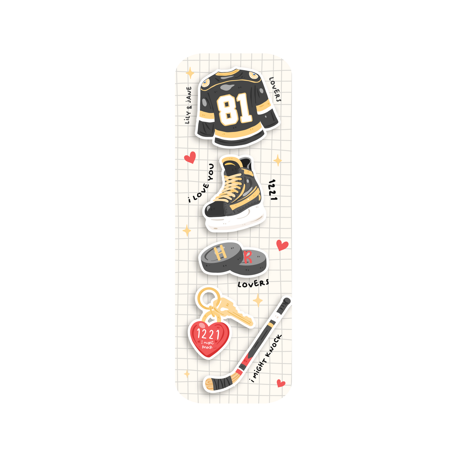Heated Rivalry Inspired Hockey Romance Bookmark