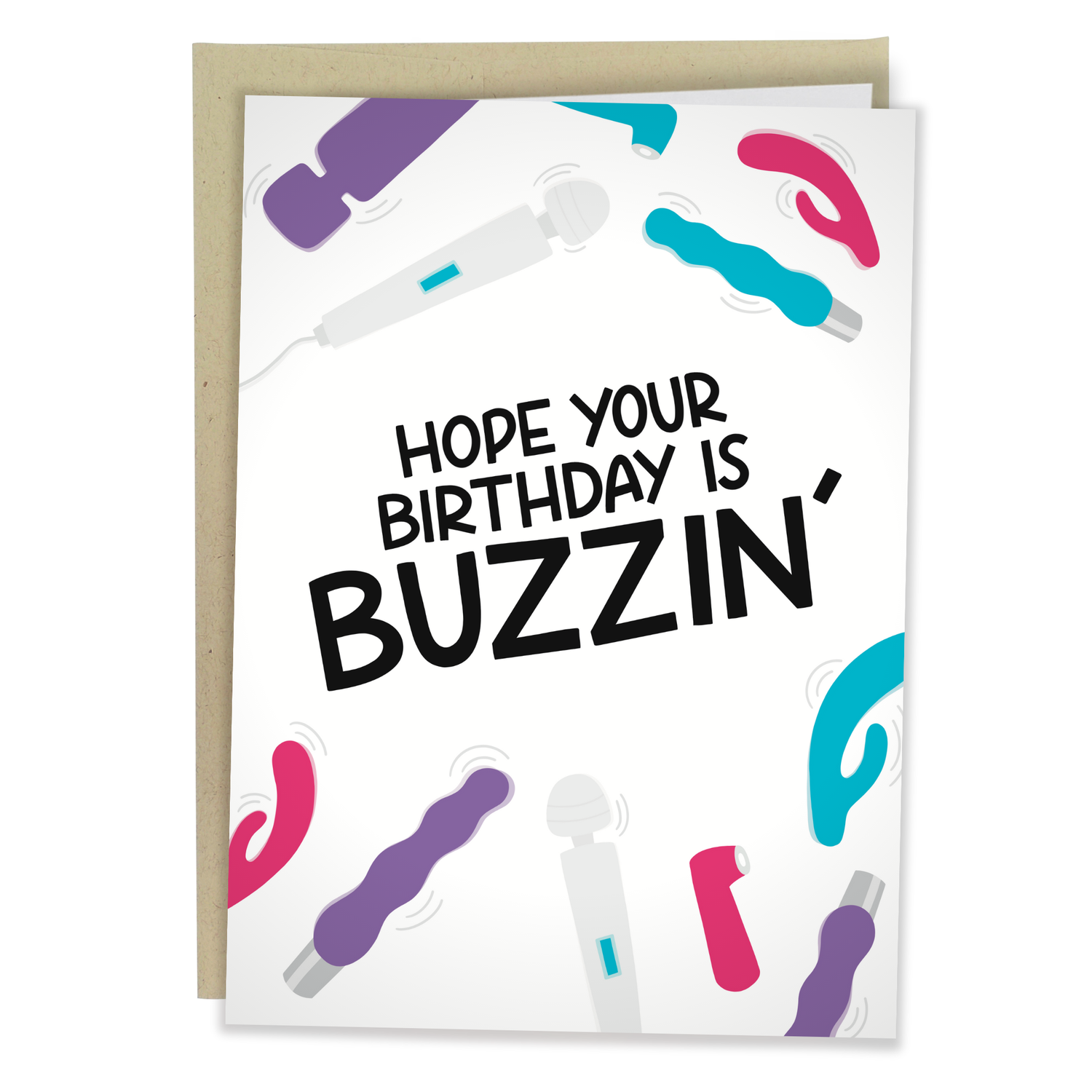 Buzzin' Birthday Card with Kraft Envelope