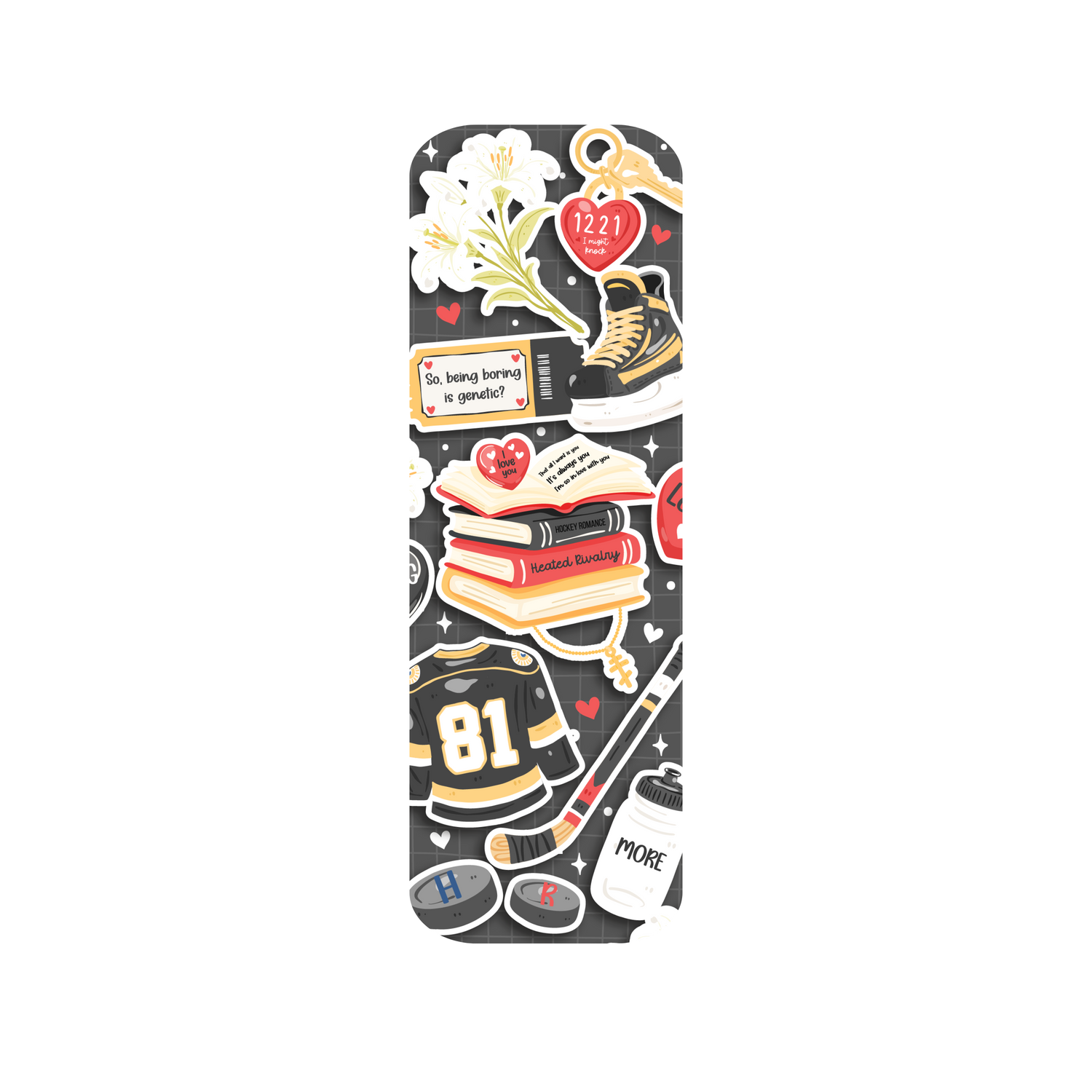 Heated Rivalry Inspired Hockey Romance Bookmark