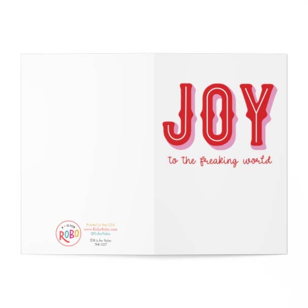 Joy to the Fucking World Greeting Card