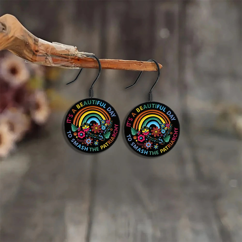 It's a Beautiful Day to Smash the Patriarchy Earrings