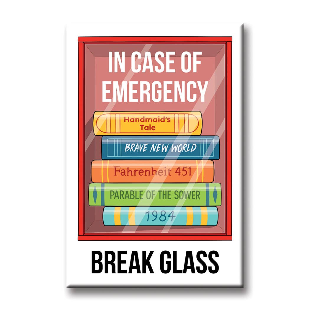 Books in Case of Emergency Break Glass Magnet