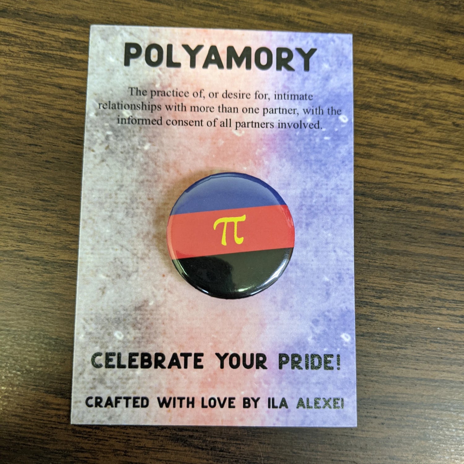 Polyamory Flag Button