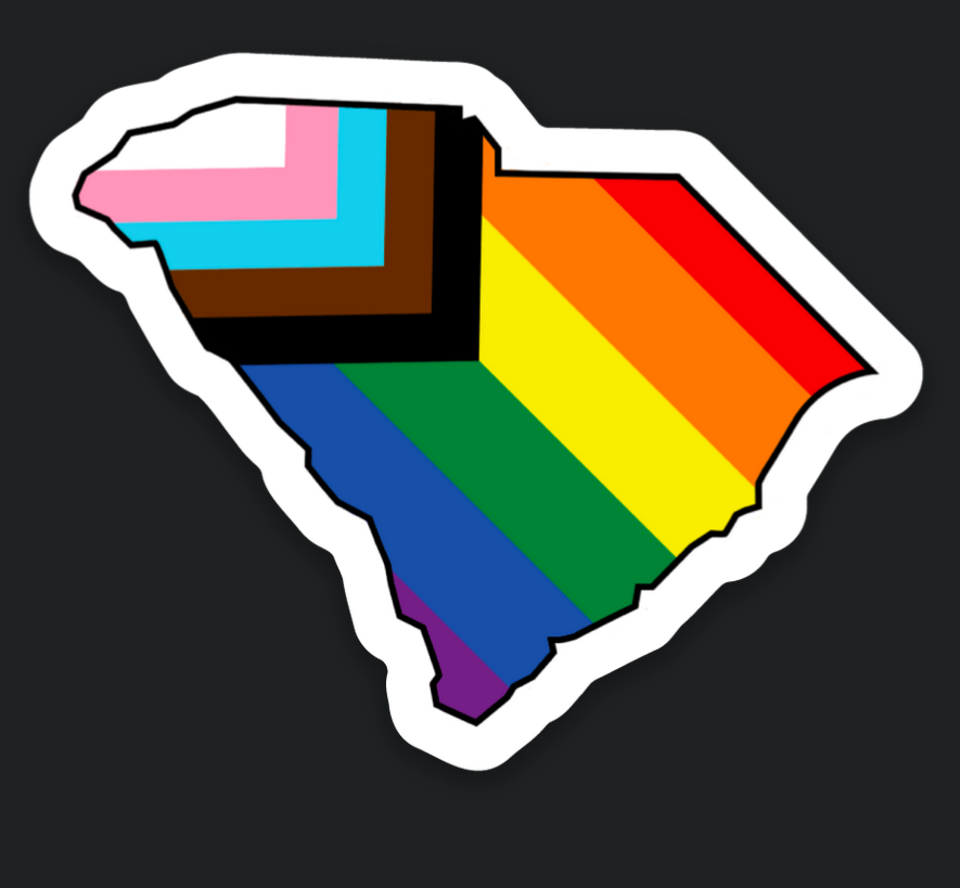 South Carolina Pride Mini Vinyl Sticker