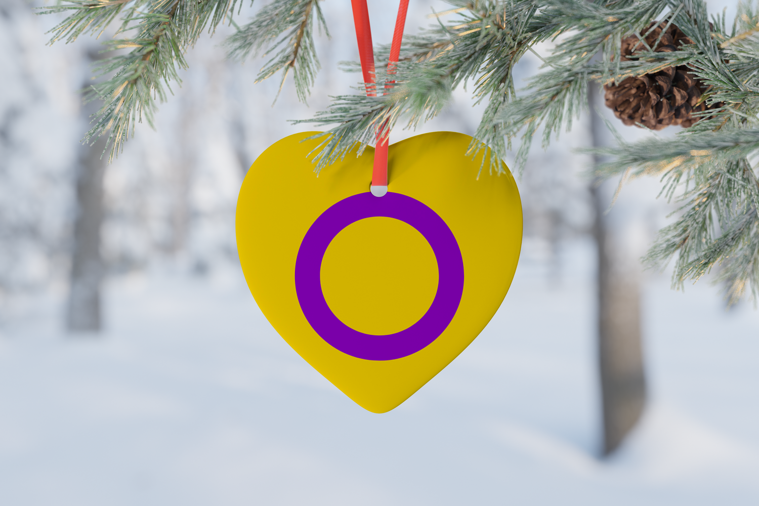 Intersex Heart Ornament