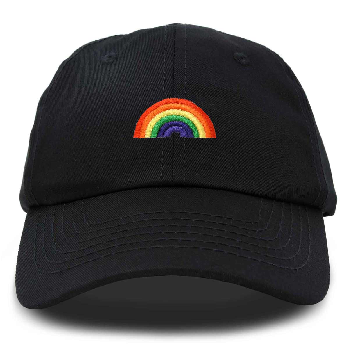 Rainbow Baseball Hat - Black
