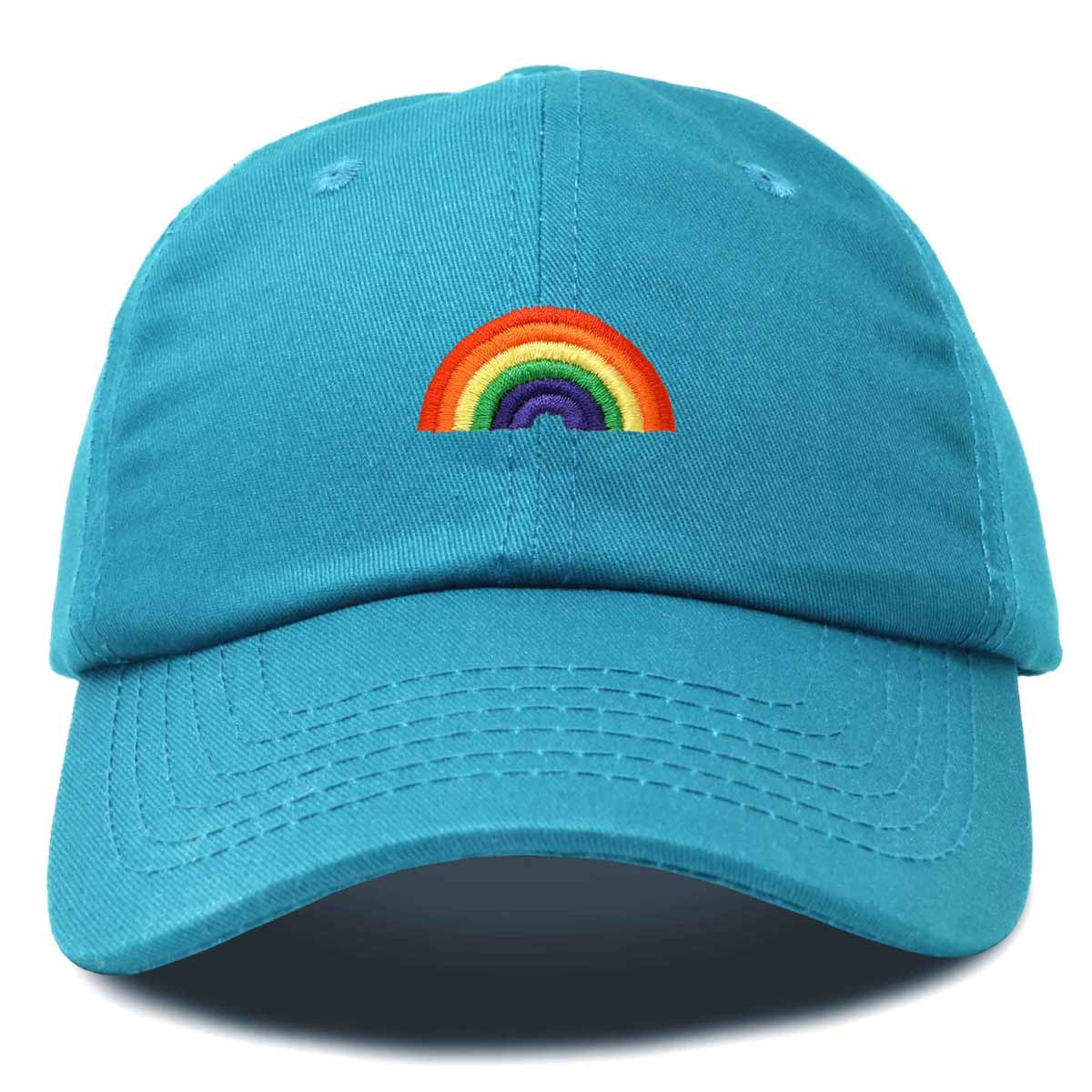 Rainbow Baseball Hat - Teal