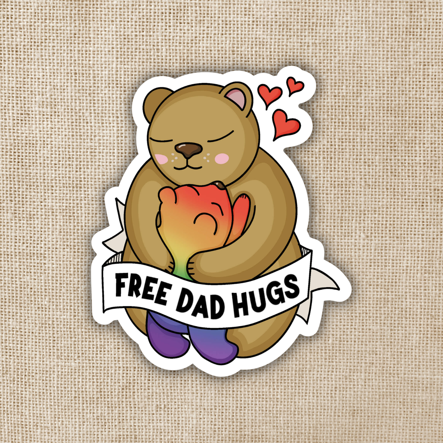 Free Dad Hugs Sticker