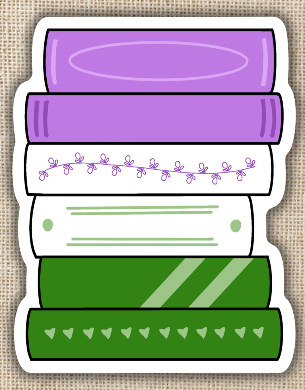 Gender Queer Pride Book Stack Flag Sticker