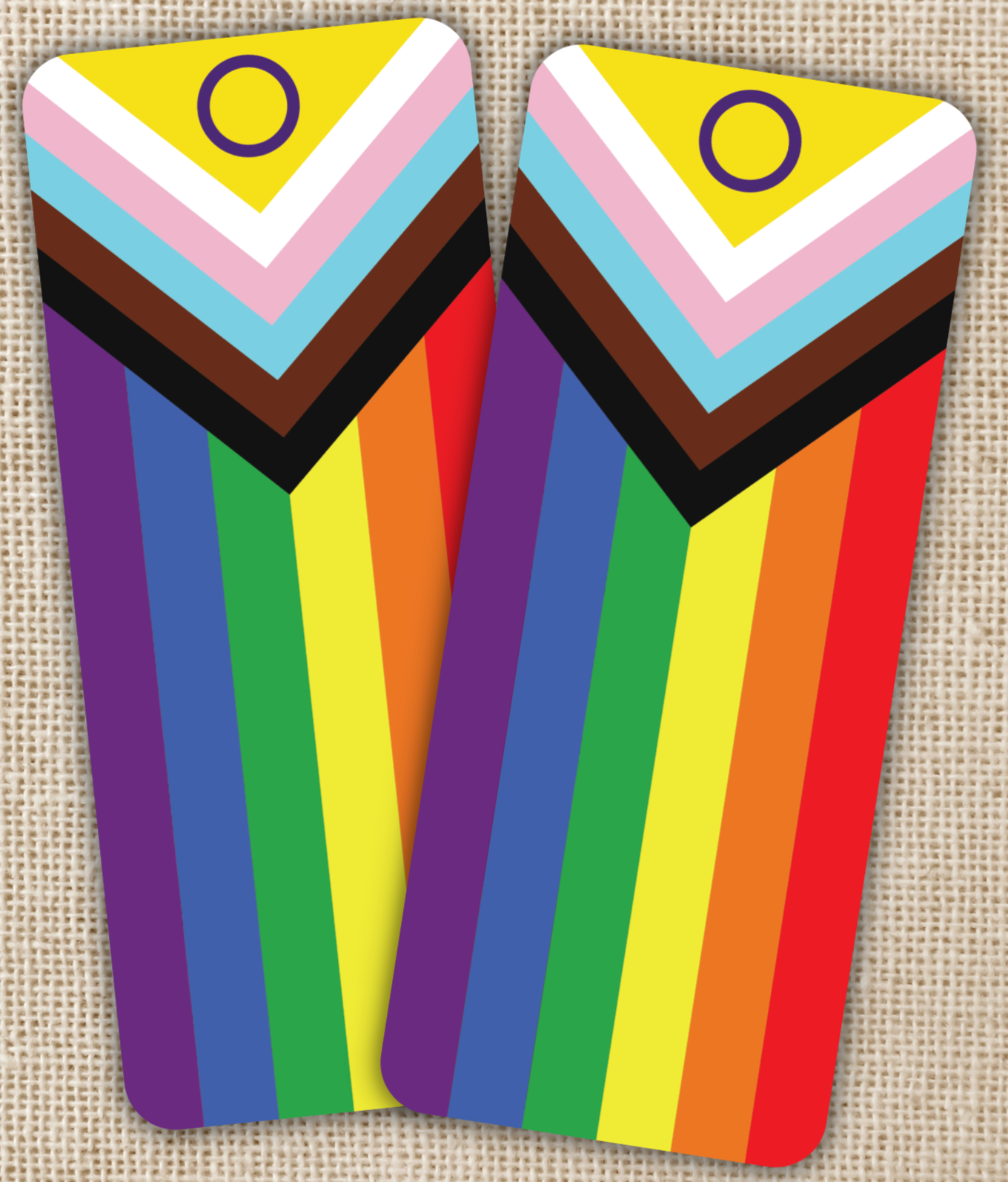 LGBTQIA+ Progressive Pride Flag Bookmark