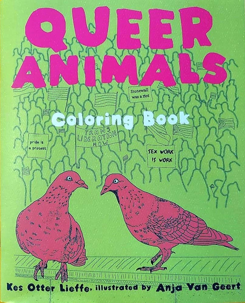Queer Animals Zine Coloring Book