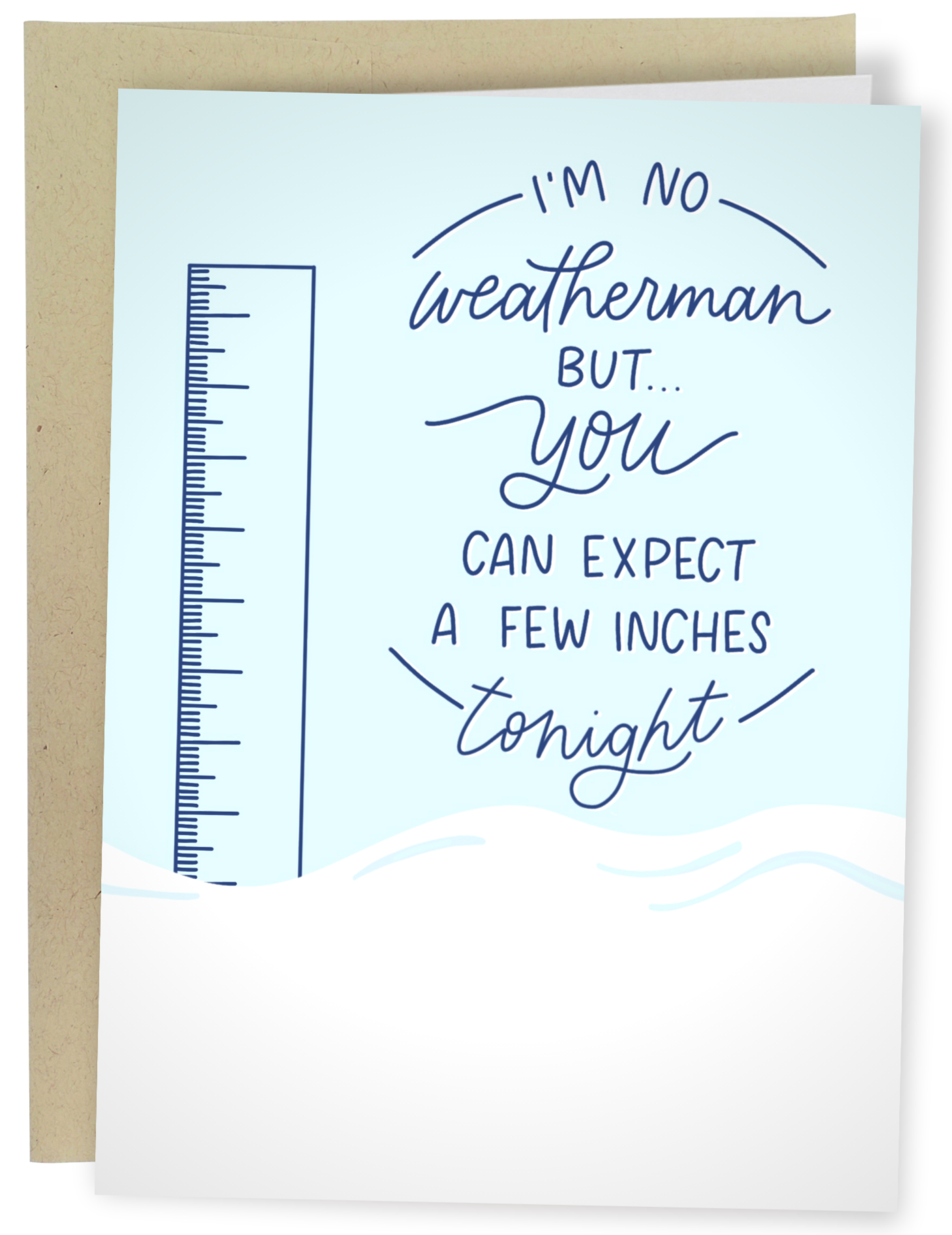 Expect A Few Inches Greeting Card